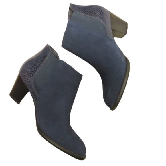 Vionic 322 Anne Blue Suede Ankle‎ Boots - Picture 6 of 8